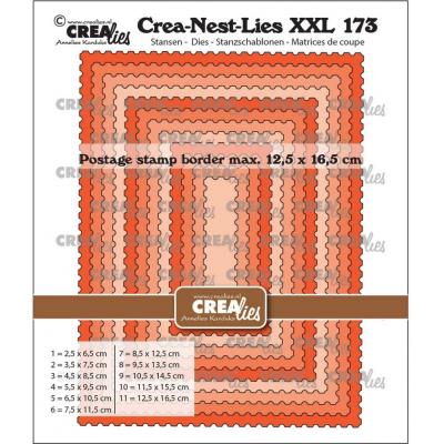 Crealies Cutting Dies - Rectangles With Postage Stamp Border